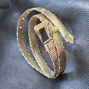 Vintage 80s Whiting & Davis gold mesh belt
